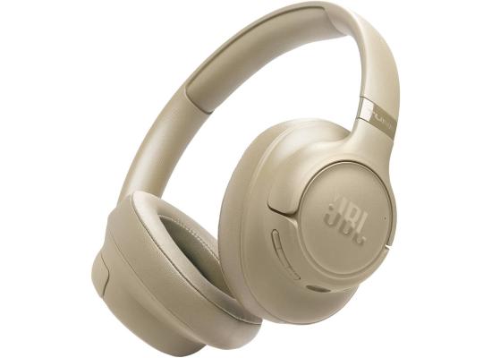 JBL Tune 730 BT Wireless Over-Ear Headphones with JBL Pure Bass Sound, Bluetooth 6.0, Foldable Design, Audio Cable, 76-Hour Battery Life and Google Fast Pair/Microsoft Swift Pair - BEIGE